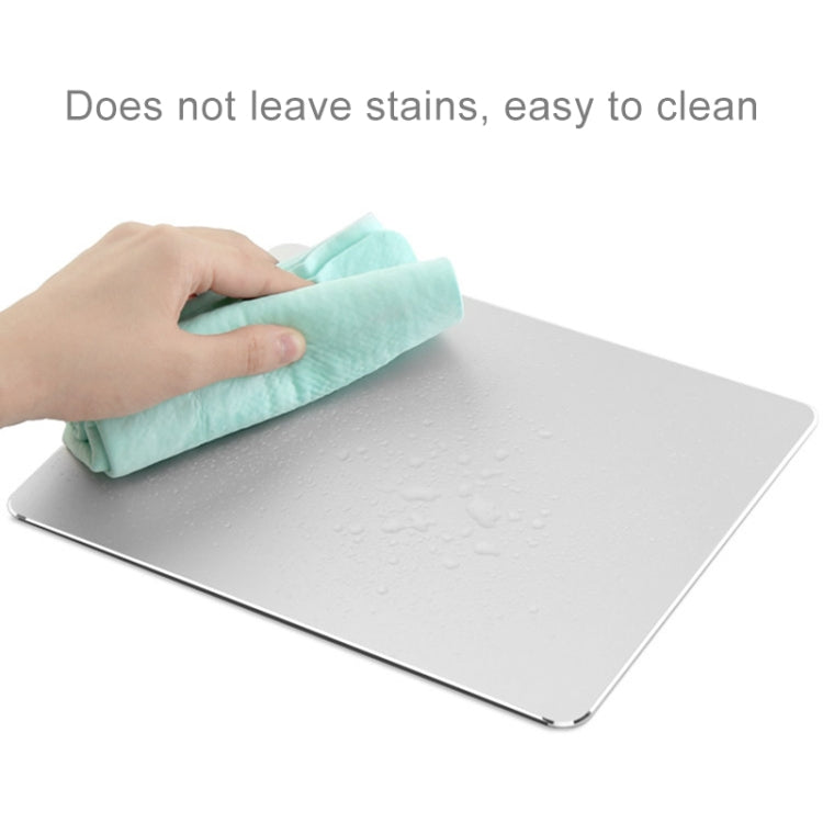 Aluminum Alloy Double-sided Non-slip Mat Desk Mouse Pad, Size : M(Silver) - Mouse Pads by buy2fix | Online Shopping UK | buy2fix