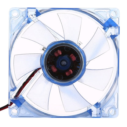 8025 4 Pin DC 12V 0.18A Computer Case Cooler Cooling Fan with LED Light, Random Color Delivery , Size: 80x80x25mm - Fan Cooling by buy2fix | Online Shopping UK | buy2fix