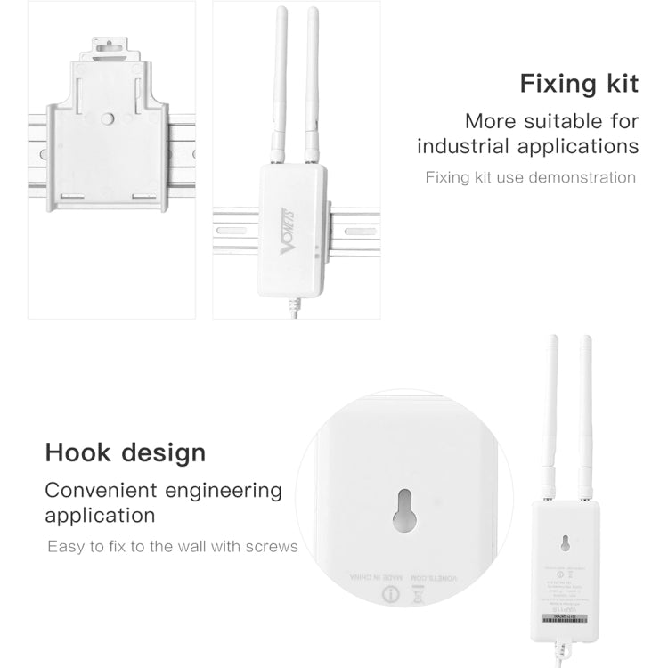 VONETS VAP11S 2.4G Mini Wireless Bridge 300Mbps WiFi Repeater with 2 Antennas - Network Hardware by VONETS | Online Shopping UK | buy2fix