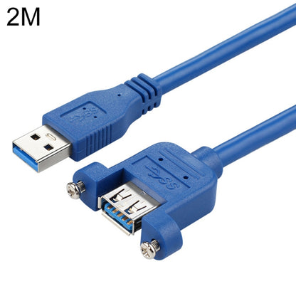 USB 3.0 Male to Female Extension Cable with Screw Nut, Cable Length: 2m - USB 3.0 by buy2fix | Online Shopping UK | buy2fix