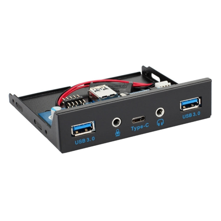 2 x USB 3.0 + HD Audio + USB-C / Type-C Floppy Drive Front Panel - USB 3.0 by buy2fix | Online Shopping UK | buy2fix