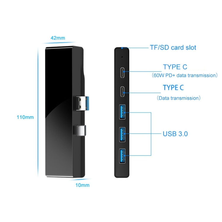 Rocketek SH867 USB 3.0 x 3 + Type-C x 2 HUB Adapter - USB 3.0 HUB by ROCKETEK | Online Shopping UK | buy2fix