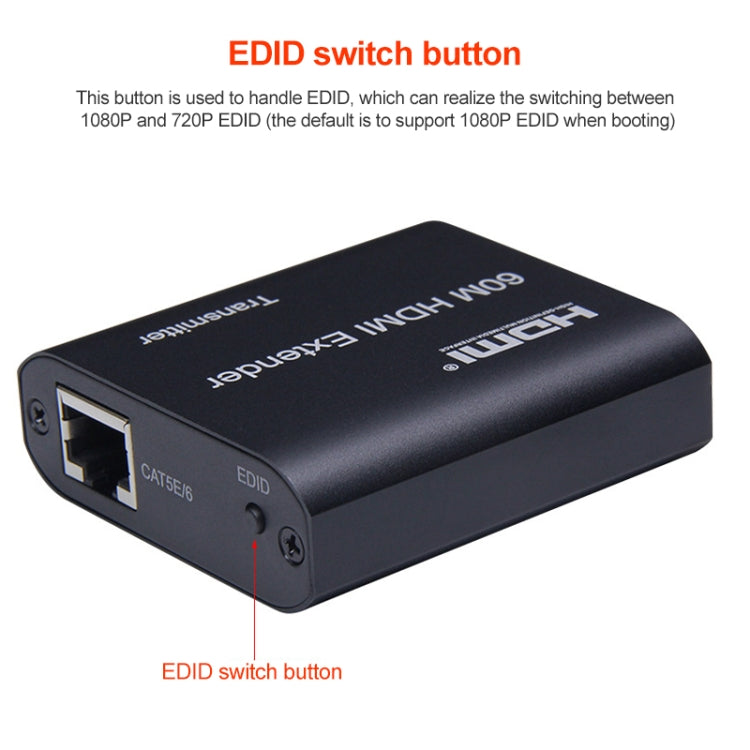 BOWU BW-HE60U 60m HDMI to RJ45 Network Extender -  by buy2fix | Online Shopping UK | buy2fix