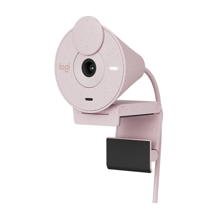 Logitech Brio 300 2MP 1080P Full HD IP Camera with Noise Reduction Microphone (Pink) - HD Camera by Logitech | Online Shopping UK | buy2fix