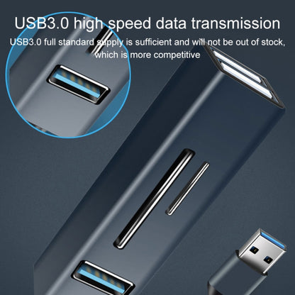 15101 5 in 1 USB3.0 to 3 x USB + SD / TF Card Reader HUB Adapter (Blue) - USB 3.0 HUB by buy2fix | Online Shopping UK | buy2fix