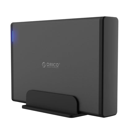 ORICO 7688U3 Vertical Aluminum External Hard Drive Enclosure Storage Case Hard Drive Dock for 3.5 inch SATA HDD(Black) - HDD Enclosure by ORICO | Online Shopping UK | buy2fix