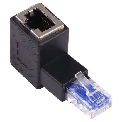 RJ45 Male to Female Converter 90 Degrees Extension Adapter for Cat5 Cat6 LAN Ethernet Network Cable - Lan Cable and Tools by buy2fix | Online Shopping UK | buy2fix