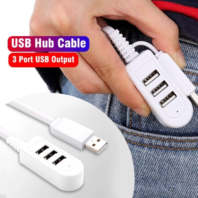 30cm TPE USB A to 3 USB Ports Female HUB Adapter - Converter & Adapter by buy2fix | Online Shopping UK | buy2fix