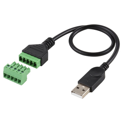 USB Male to 5 Pin Pluggable Terminals Solder-free USB Connector Solderless Connection Adapter Cable, Length: 30cm - USB Cable by buy2fix | Online Shopping UK | buy2fix