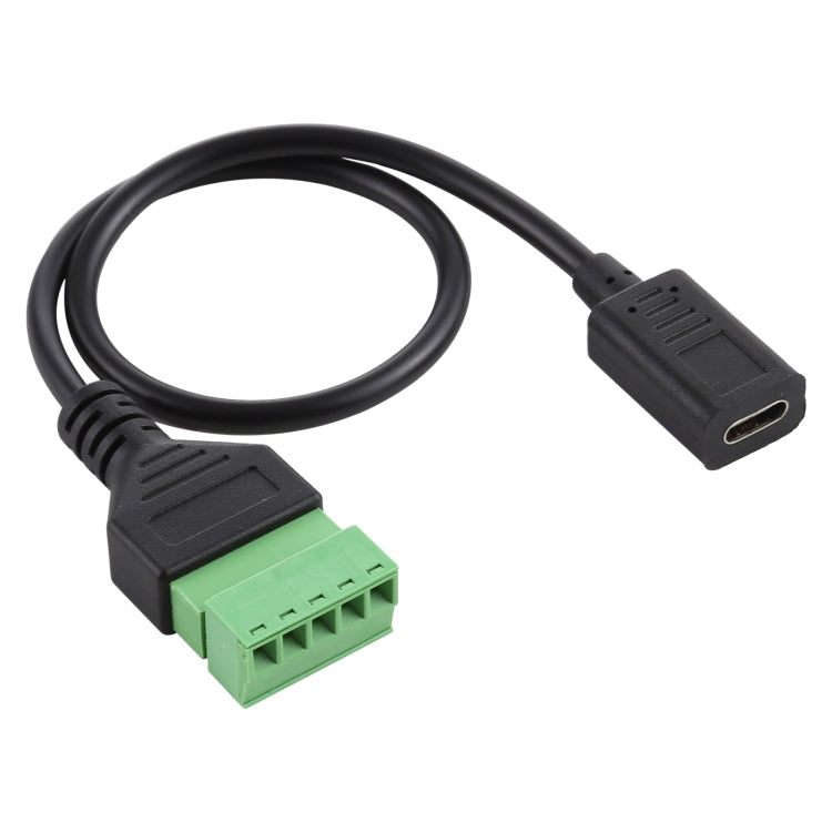 USB-C / Type-C Female to 5 Pin Pluggable Terminals Solder-free USB Connector Solderless Connection Adapter Cable, Length: 30cm - Computer & Networking by buy2fix | Online Shopping UK | buy2fix