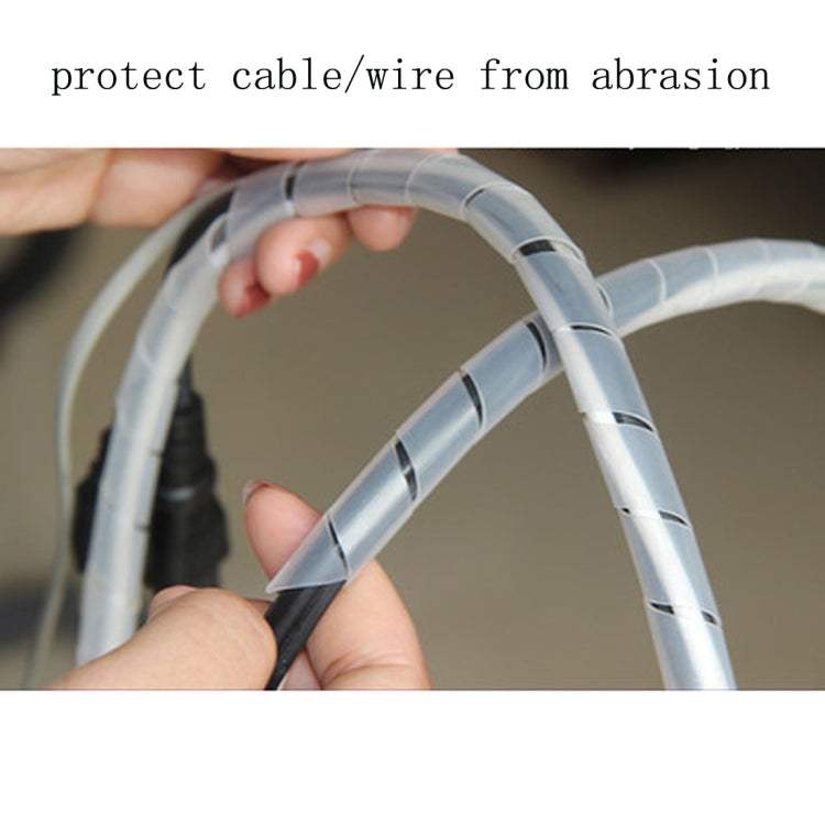 18m PE Spiral Pipes Wire Winding Organizer Tidy Tube, Nominal Diameter: 4mm(Black) - Cable Ties & Organizers by buy2fix | Online Shopping UK | buy2fix