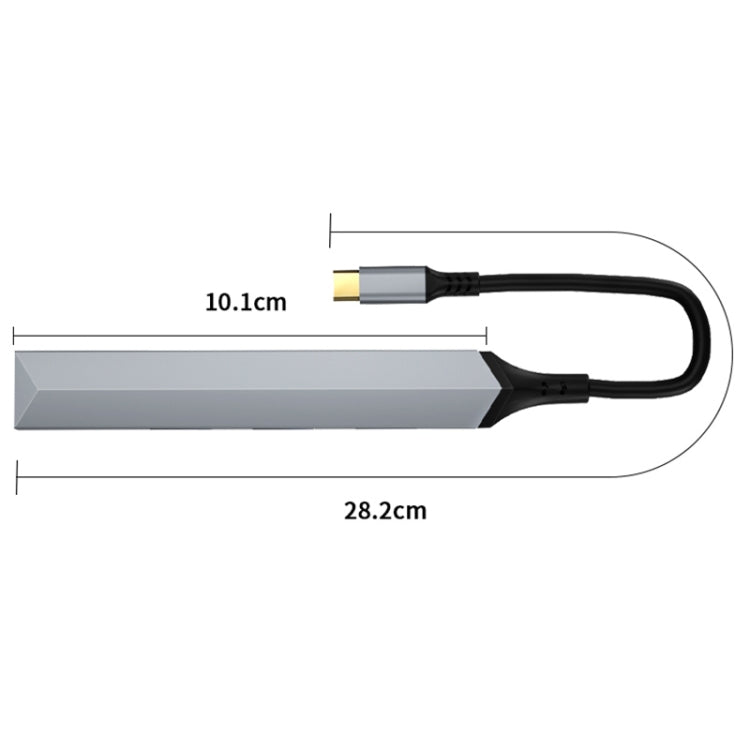 V253 5 in 1 USB-C/Type-C to USB Multifunctional Docking Station HUB Adapter - Computer & Networking by buy2fix | Online Shopping UK | buy2fix