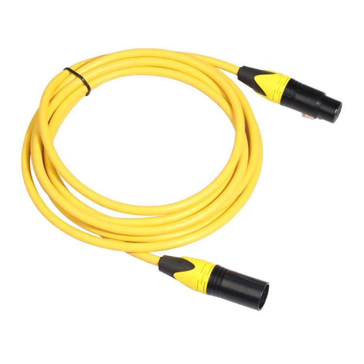 XRL Male to Female Microphone Mixer Audio Cable, Length: 3m (Yellow) - Consumer Electronics by buy2fix | Online Shopping UK | buy2fix