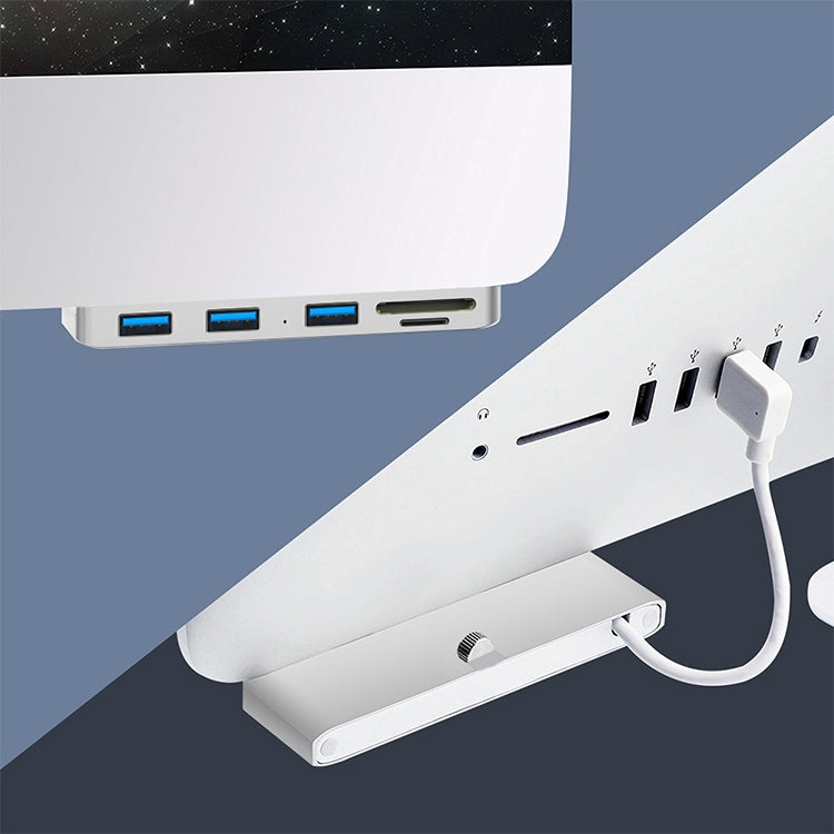 Rocketek For iMac USB3.0 x 3 + SD / TF Multi-function HUB Expansion Dock - USB HUB by ROCKETEK | Online Shopping UK | buy2fix