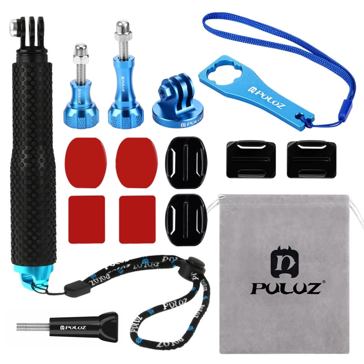 PULUZ 16 in 1 CNC Metal Accessories Combo Kits (Screws + Surface Mounts + Tripod Adapter + Extendable Pole Monopod + Storage Bag + Wrench) for GoPro, Insta360, DJI and Other Action Cameras -  by PULUZ | Online Shopping UK | buy2fix