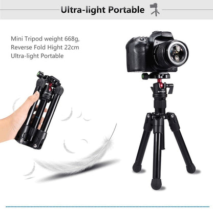 PULUZ  Pocket Mini Microspur Photos Magnesium Alloy Tripod Mount with 360 Degree Ball Head  for DSLR &  Digital Camera, Adjustable Height: 24.5-57cm, Load Max: 3kg - Camera Accessories by PULUZ | Online Shopping UK | buy2fix