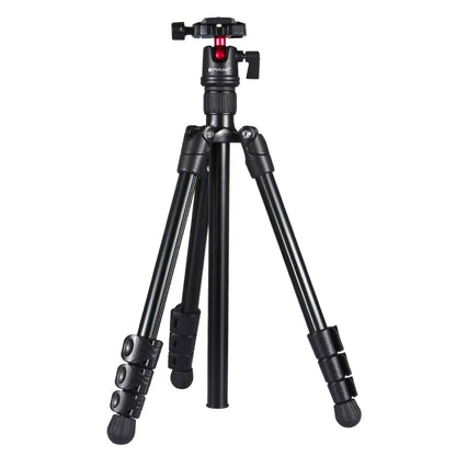 PULUZ 4-Section Folding Legs Metal  Tripod Mount with 360 Degree Ball Head for DSLR & Digital Camera, Adjustable Height: 42-130cm - Camera Accessories by PULUZ | Online Shopping UK | buy2fix