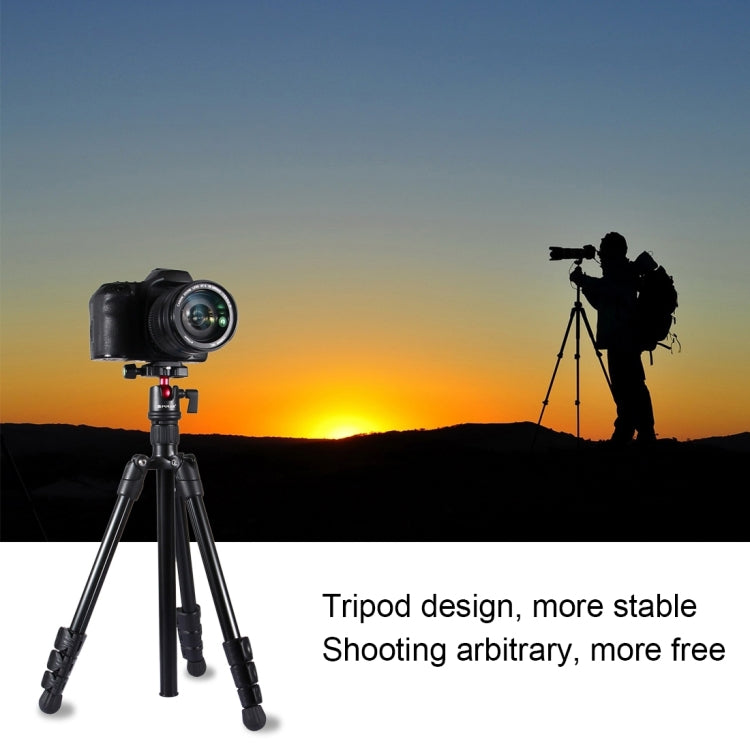 PULUZ 4-Section Folding Legs Metal  Tripod Mount with 360 Degree Ball Head for DSLR & Digital Camera, Adjustable Height: 42-130cm - Camera Accessories by PULUZ | Online Shopping UK | buy2fix