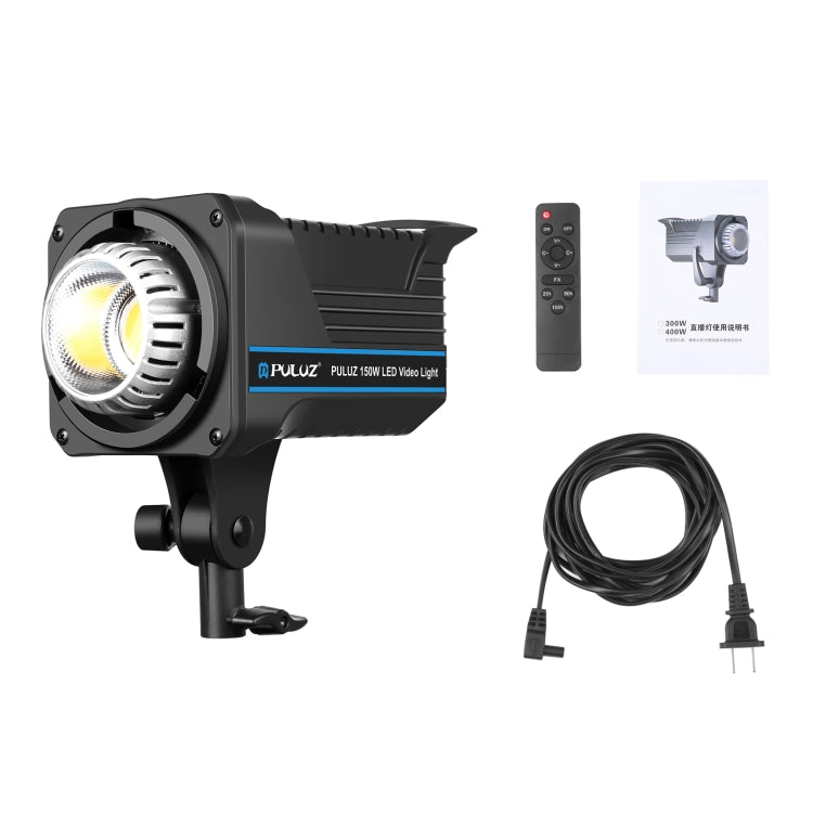 PULUZ 220V 150W Studio Video Light 3200K-5600K Dual Color Temperature Built-in Dissipate Heat System with Remote Control(US Plug) - Shoe Mount Flashes by PULUZ | Online Shopping UK | buy2fix