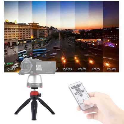 PULUZ Pocket Mini Tripod Mount with 360 Degree Ball Head for Smartphones, GoPro, DSLR Cameras(Red) - Camera Accessories by PULUZ | Online Shopping UK | buy2fix