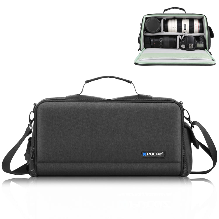 PULUZ Portable Camera Crossbody Shoulder Bag Digital Storage Lens Bag (Black) - Strap Satchel by PULUZ | Online Shopping UK | buy2fix