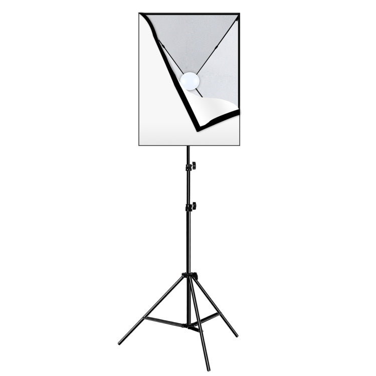 PULUZ 50x70cm Studio Softbox + 2m Tripod Mount + Single E27 30W 5700K White Light LED Bulb Photography Kit(US Plug) - Stand Bracket by PULUZ | Online Shopping UK | buy2fix