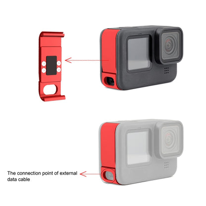 PULUZ Metal Battery Side Interface Cover for GoPro Hero11 Black / HERO10 Black / HERO9 Black(Red) - DJI & GoPro Accessories by PULUZ | Online Shopping UK | buy2fix