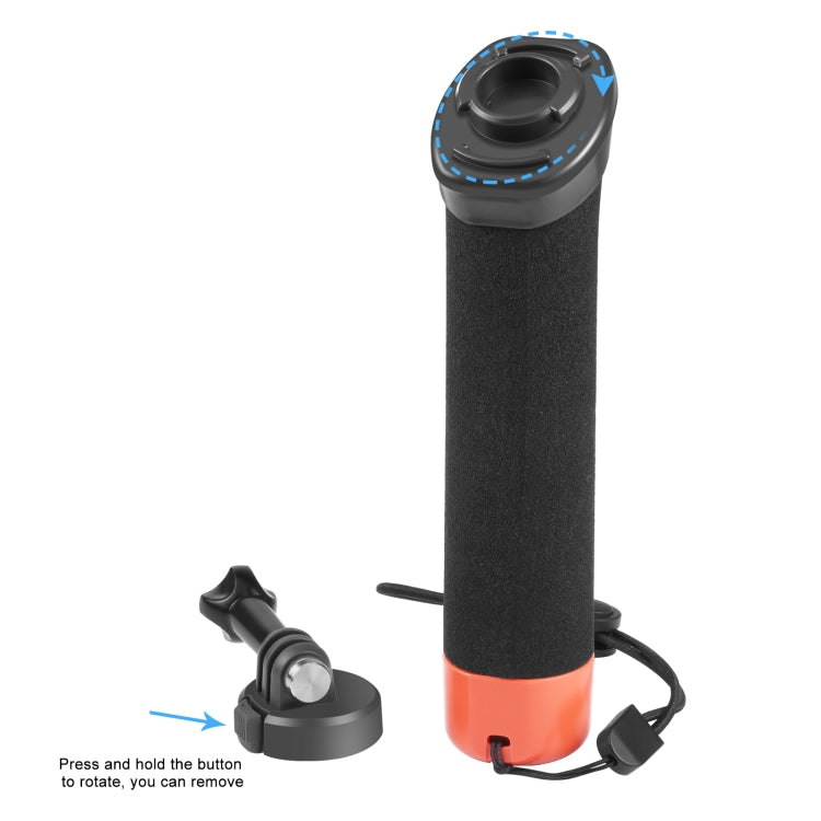 PULUZ Floating Foam Hand Grip Buoyancy Rods with Strap & Quick-release Base for GoPro Hero11 Black / HERO10 Black / HERO9 Black /HERO8 / HERO7 /6 /5 /5 Session /4 Session /4 /3+ /3 /2 /1, Insta360 ONE R, DJI Osmo Action and Other Action Cameras(Orange) - DJI & GoPro Accessories by PULUZ | Online Shopping UK | buy2fix