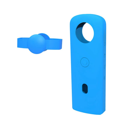 PULUZ Silicone Protective Case with Lens Cover for Ricoh Theta SC2 360 Panoramic Camera(Blue) - DJI & GoPro Accessories by PULUZ | Online Shopping UK | buy2fix