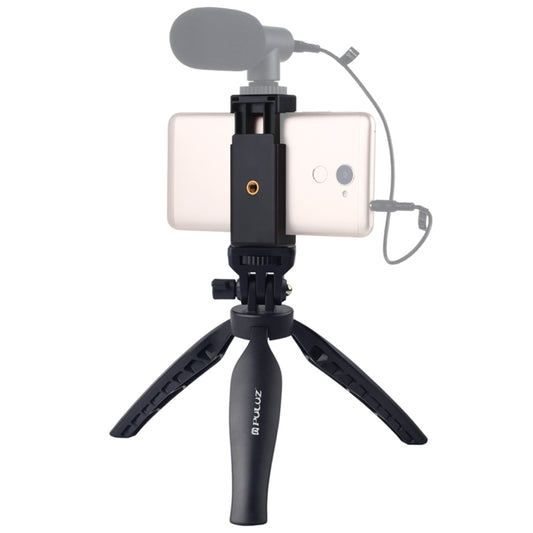 PULUZ Desk Plastic Tripod Mount with Phone Clamp & Adjusting Tripod Head for Smartphones(Black) - Consumer Electronics by PULUZ | Online Shopping UK | buy2fix