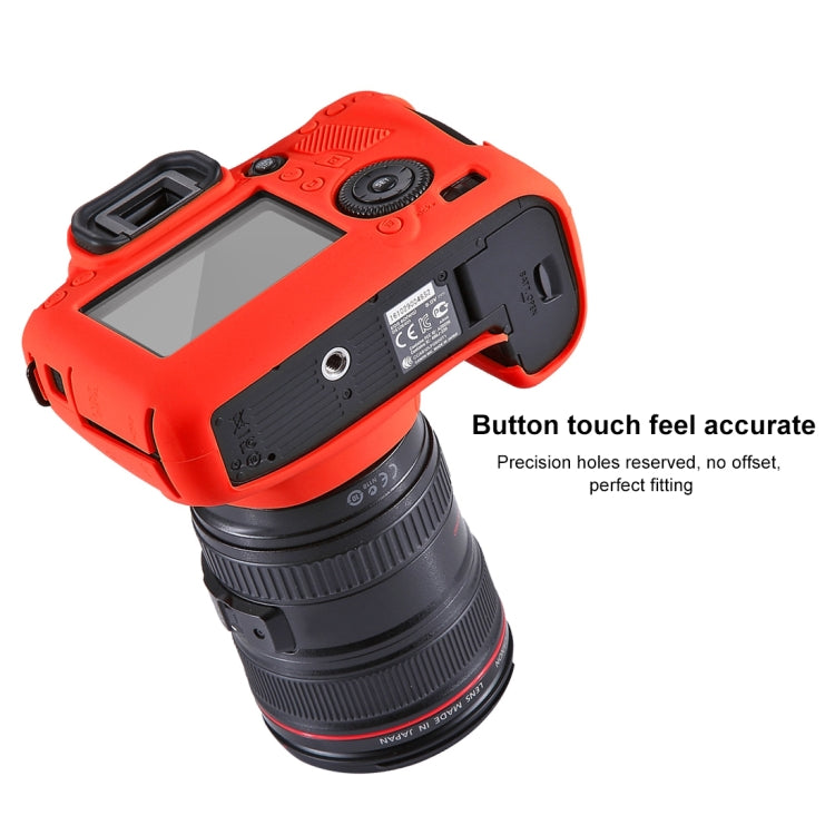 PULUZ Soft Silicone Protective Case for Canon EOS 6D(Red) - Protective Case by PULUZ | Online Shopping UK | buy2fix