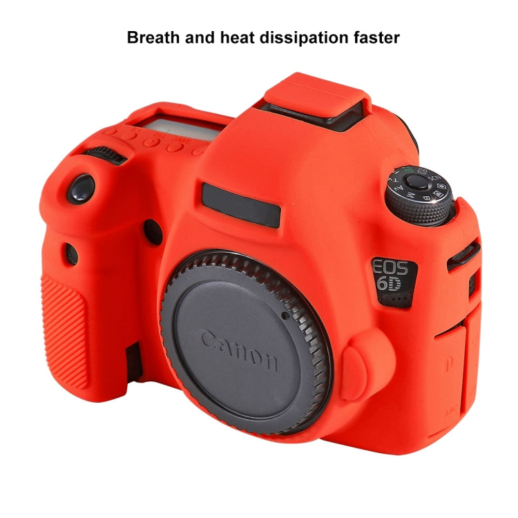 PULUZ Soft Silicone Protective Case for Canon EOS 6D(Red) - Protective Case by PULUZ | Online Shopping UK | buy2fix