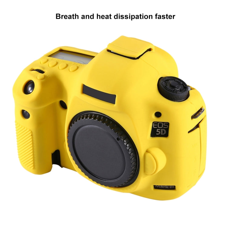 PULUZ Soft Silicone Protective Case for Canon EOS 5D Mark IV(Yellow) - Protective Case by PULUZ | Online Shopping UK | buy2fix