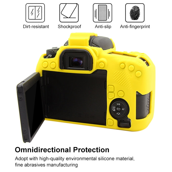 PULUZ Soft Silicone Protective Case for Canon EOS 77D(Yellow) - Camera Accessories by PULUZ | Online Shopping UK | buy2fix