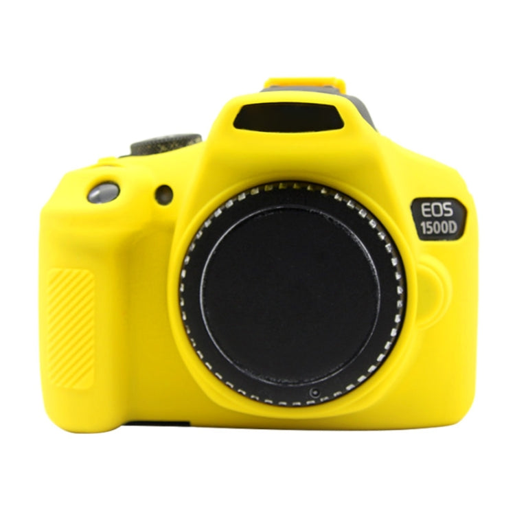 PULUZ Soft Silicone Protective Case for Canon EOS 1300D / 1500D(Yellow) - Protective Case by PULUZ | Online Shopping UK | buy2fix