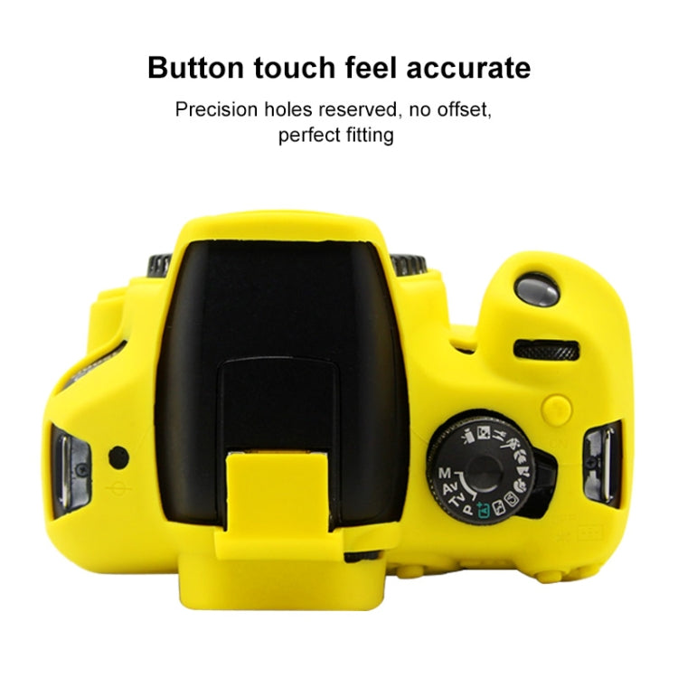 PULUZ Soft Silicone Protective Case for Canon EOS 1300D / 1500D(Yellow) - Protective Case by PULUZ | Online Shopping UK | buy2fix