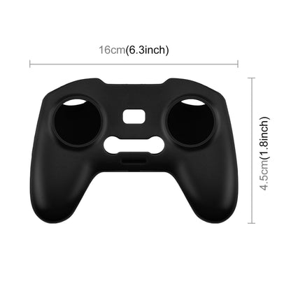 For DJI FPV Combo Remote Control PULUZ Silicone Protective Case with Neck Strap(Black) - Cases & Bags by PULUZ | Online Shopping UK | buy2fix