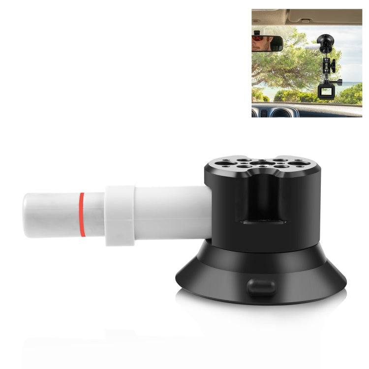 PULUZ 3 inch Car Single Pump Suction Cup Aluminum Alloy Mount (Black) - Holder by PULUZ | Online Shopping UK | buy2fix