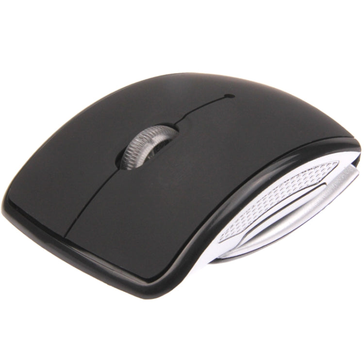 Wireless 2.4GHz 800-1200-1600dpi Snap-in Transceiver Folding Wireless Optical Mouse / Mice(Black) - Wireless Mice by buy2fix | Online Shopping UK | buy2fix