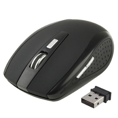 2.4 GHz 800~1600 DPI Wireless 6D Optical Mouse with USB Mini Receiver, Plug and Play, Working Distance up to 10 Meters(Black) - Wireless Mice by buy2fix | Online Shopping UK | buy2fix