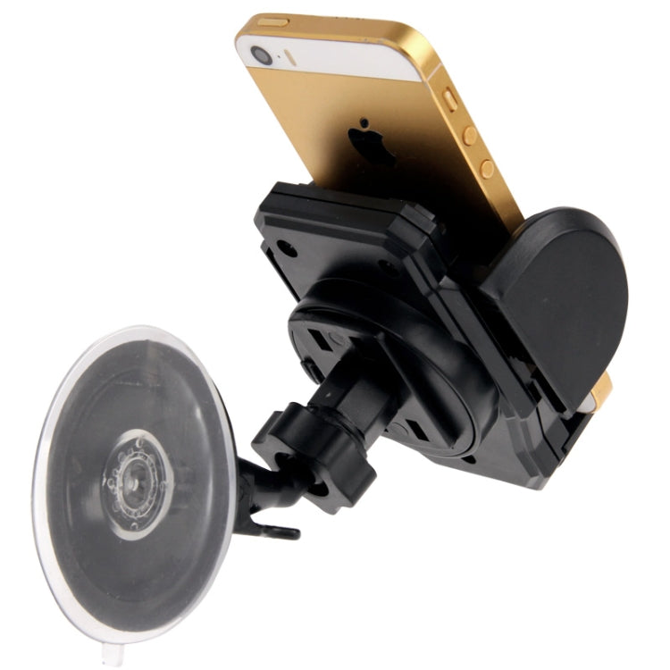 Universal 360 Degree Rotation Suction Cup Car Holder / Desktop Stand, For iPhone, Galaxy, Sony, Lenovo, HTC, Huawei, and other Smartphones of Width: 3.5cm - 10cm(Black) - Car Holders by buy2fix | Online Shopping UK | buy2fix