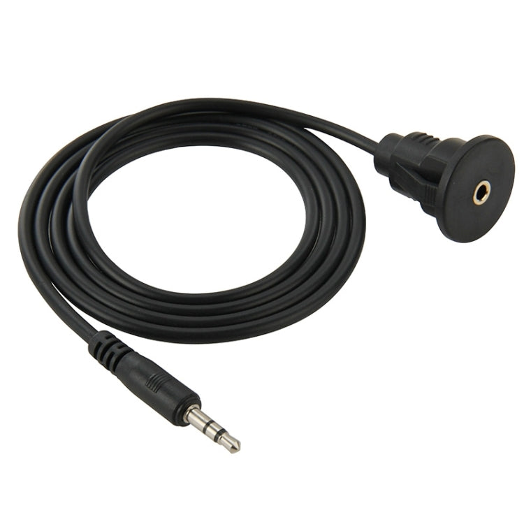 3.5mm Male to Female Extension Cable with Car Flush Mount, Length: 1m - In Car by buy2fix | Online Shopping UK | buy2fix