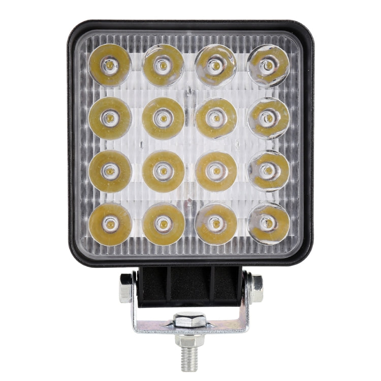 48W Bridgelux 4000lm 16 LED White Light Condenser Engineering Lamp / Waterproof IP67 SUVs Light, DC 10-30V(Black) - In Car by buy2fix | Online Shopping UK | buy2fix