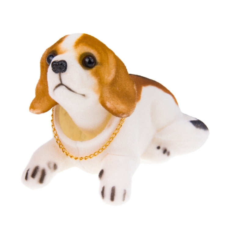 Universal Car Truck Lucky Beagle Dog Doll Shake Head Ornament Vehicle Decor Toy Piggy Bank, with Double Sided Tape - Ornaments by buy2fix | Online Shopping UK | buy2fix