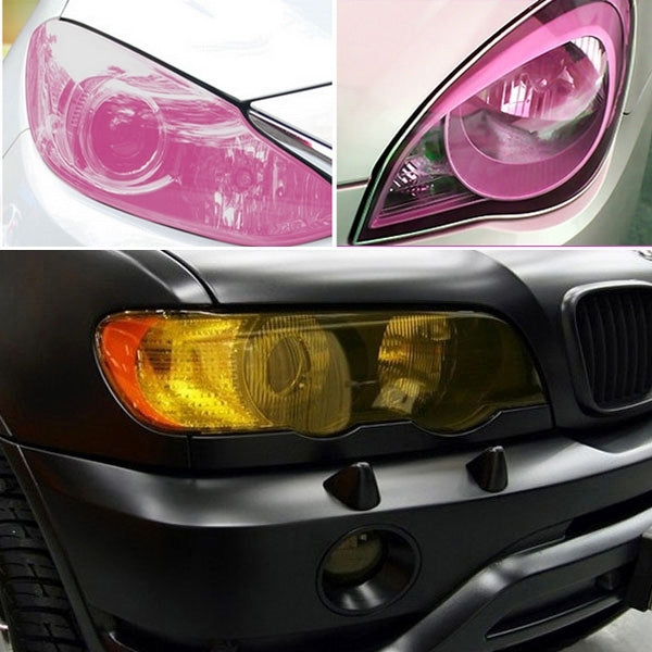 Protective Decoration Flash Point Car Light Membrane /Lamp Sticker, Size: 195cm x 30cm(Pink) - Auto Film by buy2fix | Online Shopping UK | buy2fix