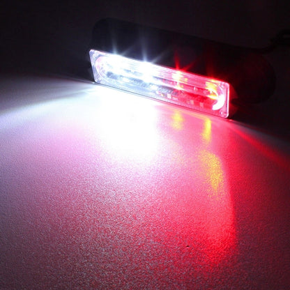 12W 720LM 4-LED White + Red Light 18 Flash Patterns Car Strobe Emergency Warning Light Lamp, DC 12V - In Car by buy2fix | Online Shopping UK | buy2fix