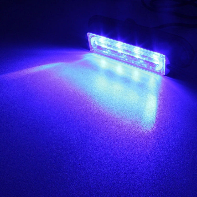 12W 720LM 4-LED Blue Light 18 Flash Patterns Car Strobe Emergency Warning Light Lamp, DC 12V - In Car by buy2fix | Online Shopping UK | buy2fix