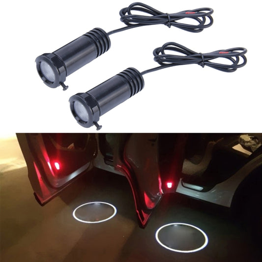 Car Door LED Laser Welcome Decorative Light, LED Laser for Audi Logo (Pair)(Black) - Door Lights by buy2fix | Online Shopping UK | buy2fix