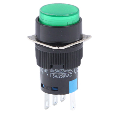 Car DIY Round Button Push Switch / Green Indicator - In Car by buy2fix | Online Shopping UK | buy2fix