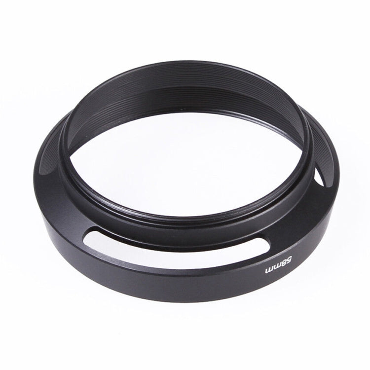 Metal Vented Lens Hood for Lens with 58mm Filter Thread(Black) - Camera Accessories by buy2fix | Online Shopping UK | buy2fix